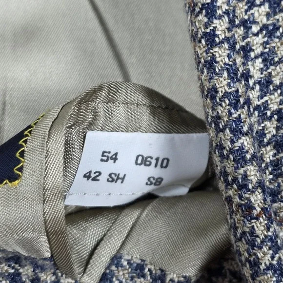Brooks Brothers Houndstooth Sport Coat Blazer Wool Jacket Men 42S